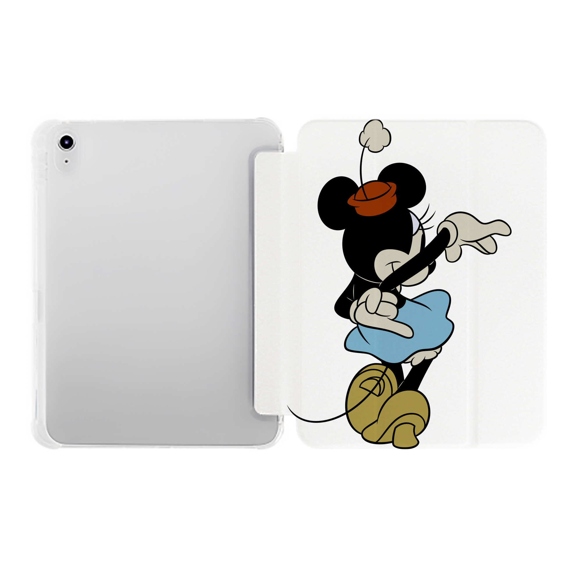 （画像用） ミッキーマウス Mickey Mouse IPad ケース ペン収納付き 三つ折りスタンド PUレザー×シリコン 対応機種9.5/10.5/10.9インチ
